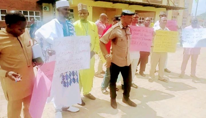 Within a period of one month nine lecturers including students of the university were kidnapped and released on ransom ---Nsuk asuu chapter memb protests