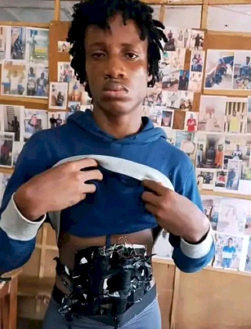 JUST-IN:Man caught 'strapped with bomb' in Plateau bank